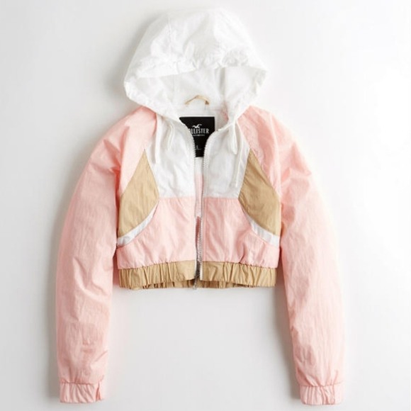 Hollister Crop Meshlined Fullzip 